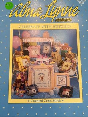 Alma‎ Lynne Celebrate With Stitches Booklet ALX54 Counted Cross Stitch Birthdays